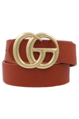 Brushed Gold Metal Belt 1.25