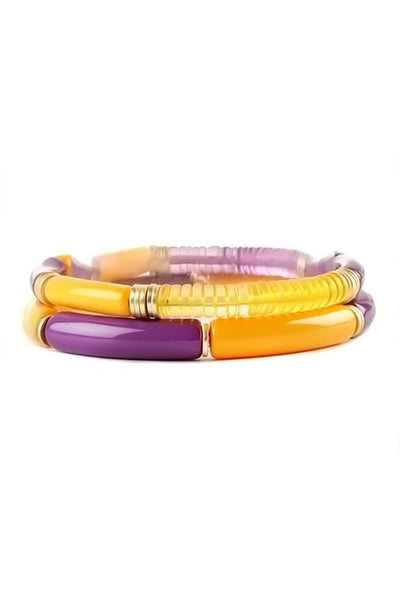 Purple And Gold 2 Bracelet Set