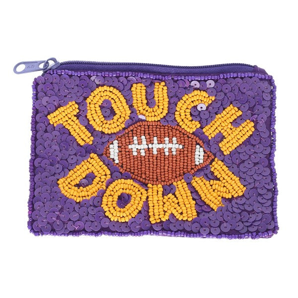 Touchdown Beaded Coin Purse