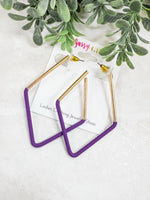 Color Dipped Geometric Earrings