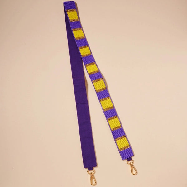 Striped Bead Bag Strap