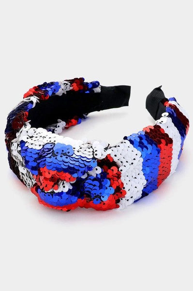 USA Stripe Sequin Headband