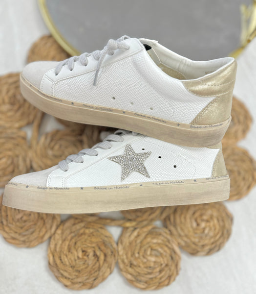 Reba Rhinestone Star Sneaker