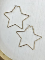 Oversized Star Hoop Earrings