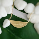 Engraved Mama Pendant Necklace