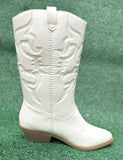 The Rerun White Western Boot