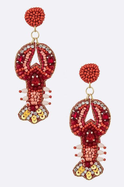 Fancy Tails Crawfish Earrings