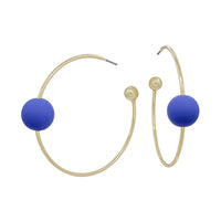 Color Ball Hoop Earrings