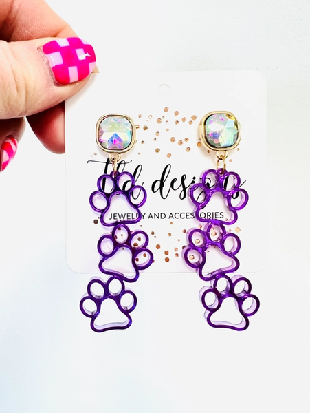 Paw on the Line Earrings