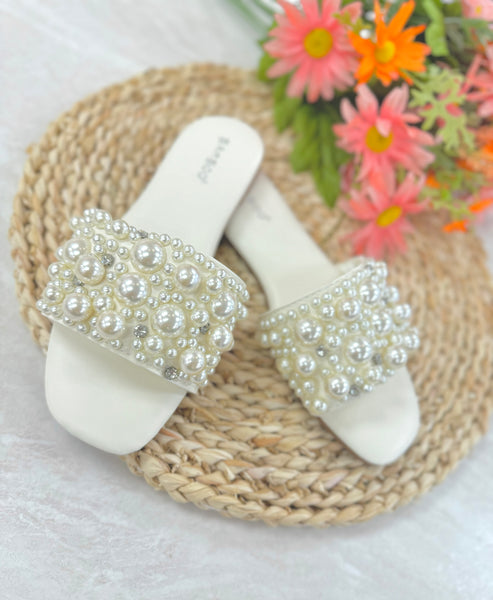 Bamboo Pearl Slip On Sandal