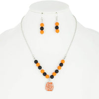 Trick or Treat Beaded Necklace & Earring Set