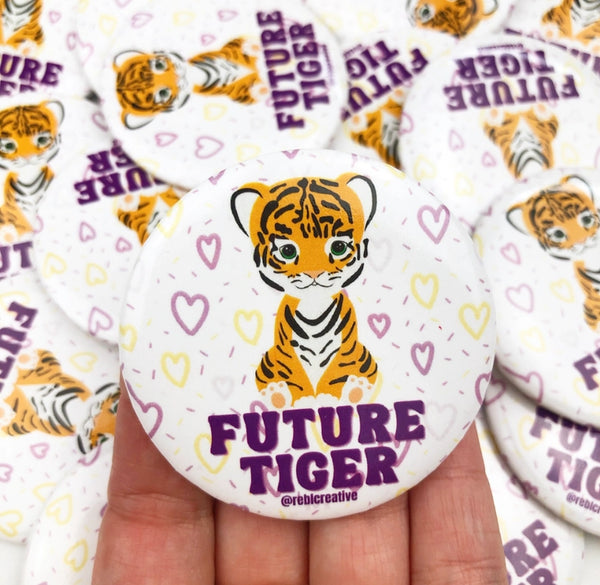 Future Tiger Small Game Day Button