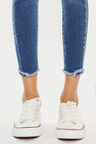 Frayed Ankle Skinny Jeans