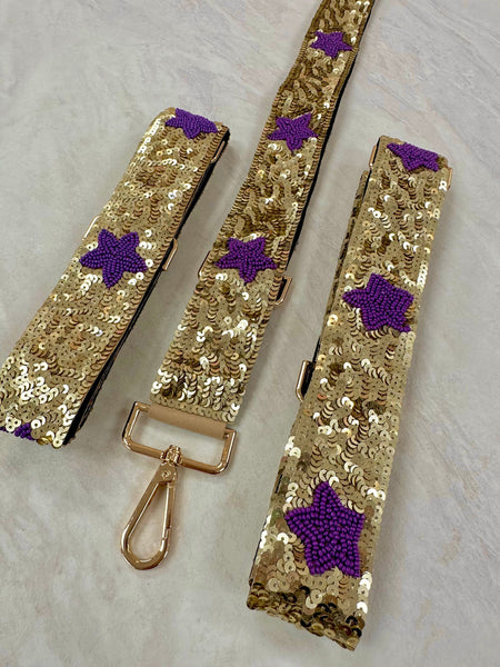 LSU Gold Sequin Purse Strap