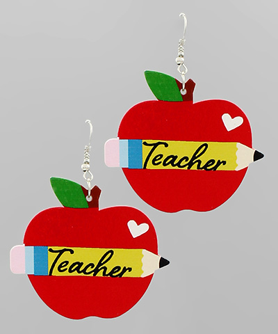 Apple Teacher Earrings